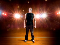 actor preparing on stage